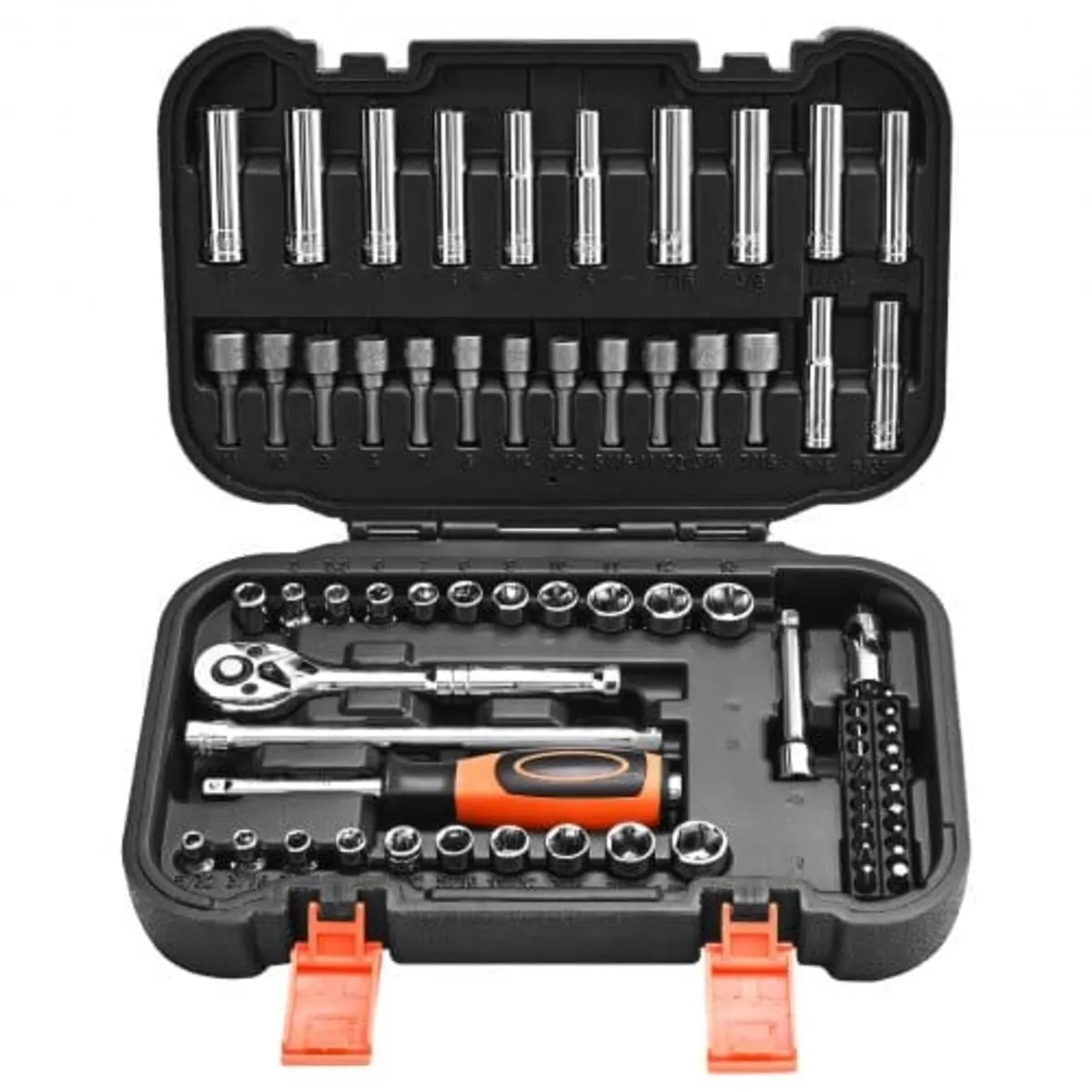 Socket Set, 70 Pieces, 6.4 mm Drive Socket and Rat - Image 1