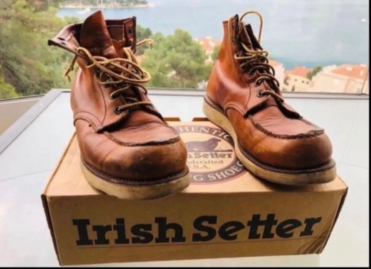 Red wing Irish setter Leather boots vintage - Image 1
