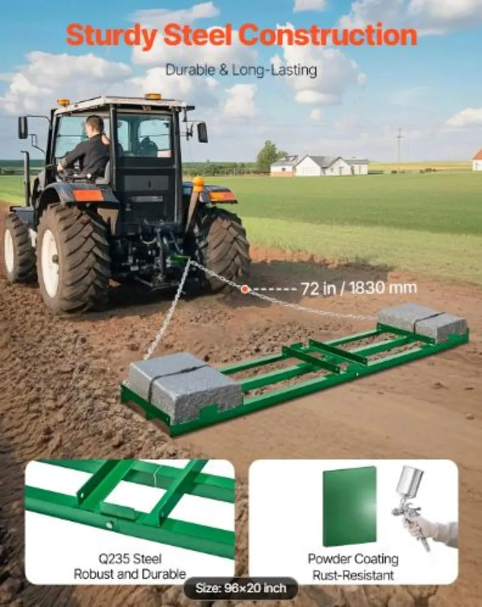 Drag Harrow,8 ft Heavy Duty Tow Behind Drag Harrow - Image 2