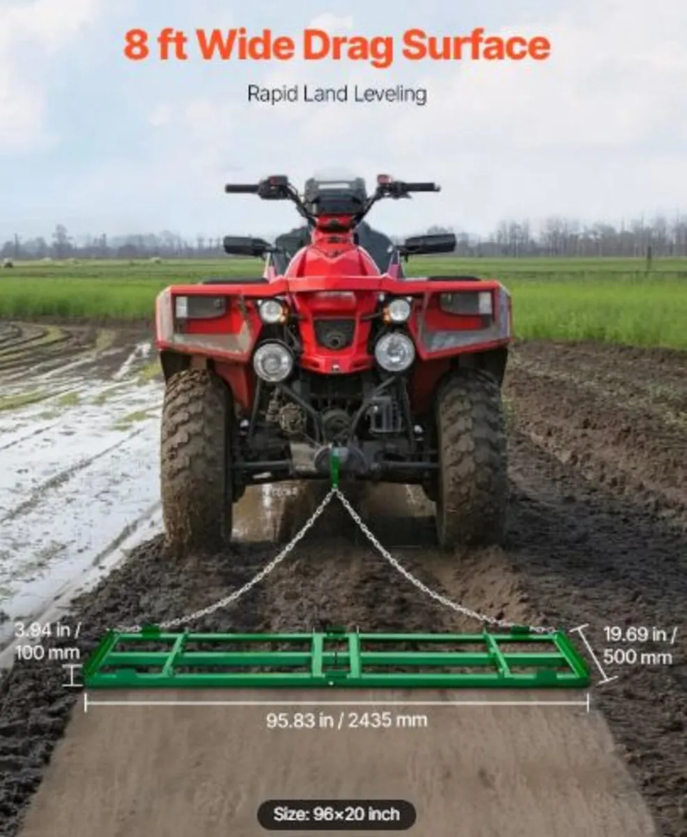 Drag Harrow,8 ft Heavy Duty Tow Behind Drag Harrow - Image 3
