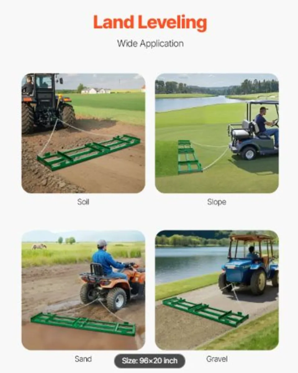 Drag Harrow,8 ft Heavy Duty Tow Behind Drag Harrow - Image 4