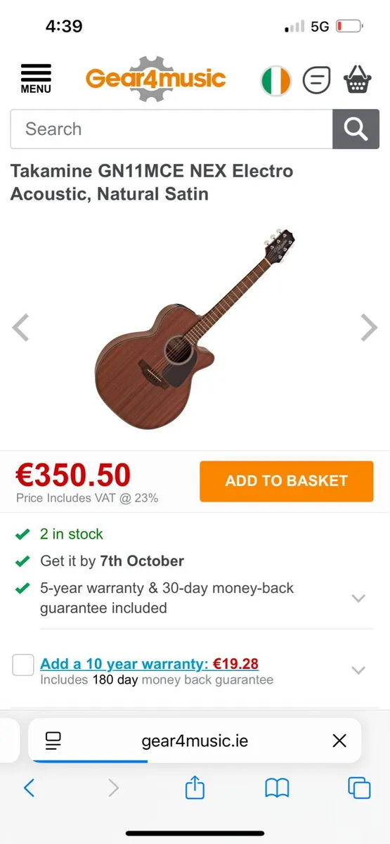 Takamine GN11MCE NS G-Series