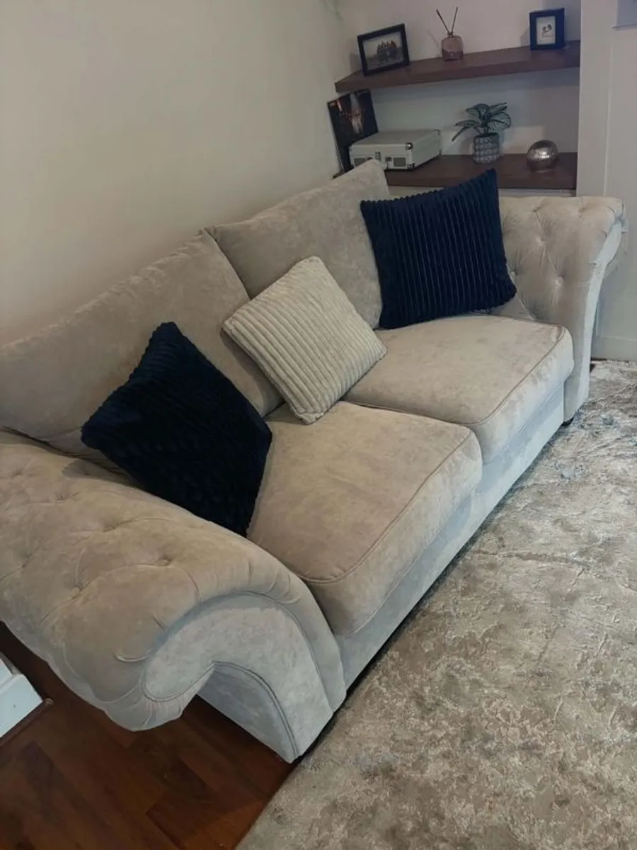 2 Seater Couch Silver Grey - Image 3