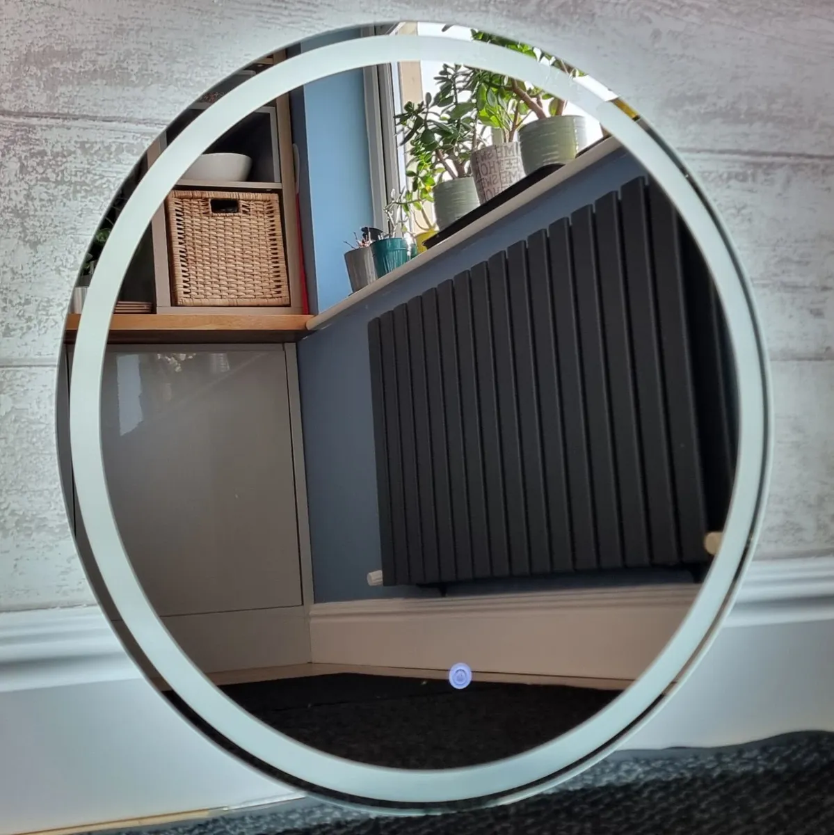 LED Bathroom Mirror 60cm Antifog Round Makeup - Image 2