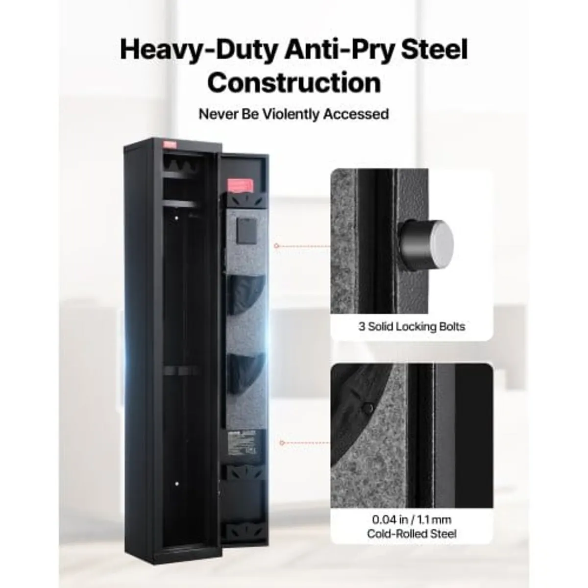 Gun Safe, Heavy Duty Cold-Rolled Steel Rifle Cabin - Image 3
