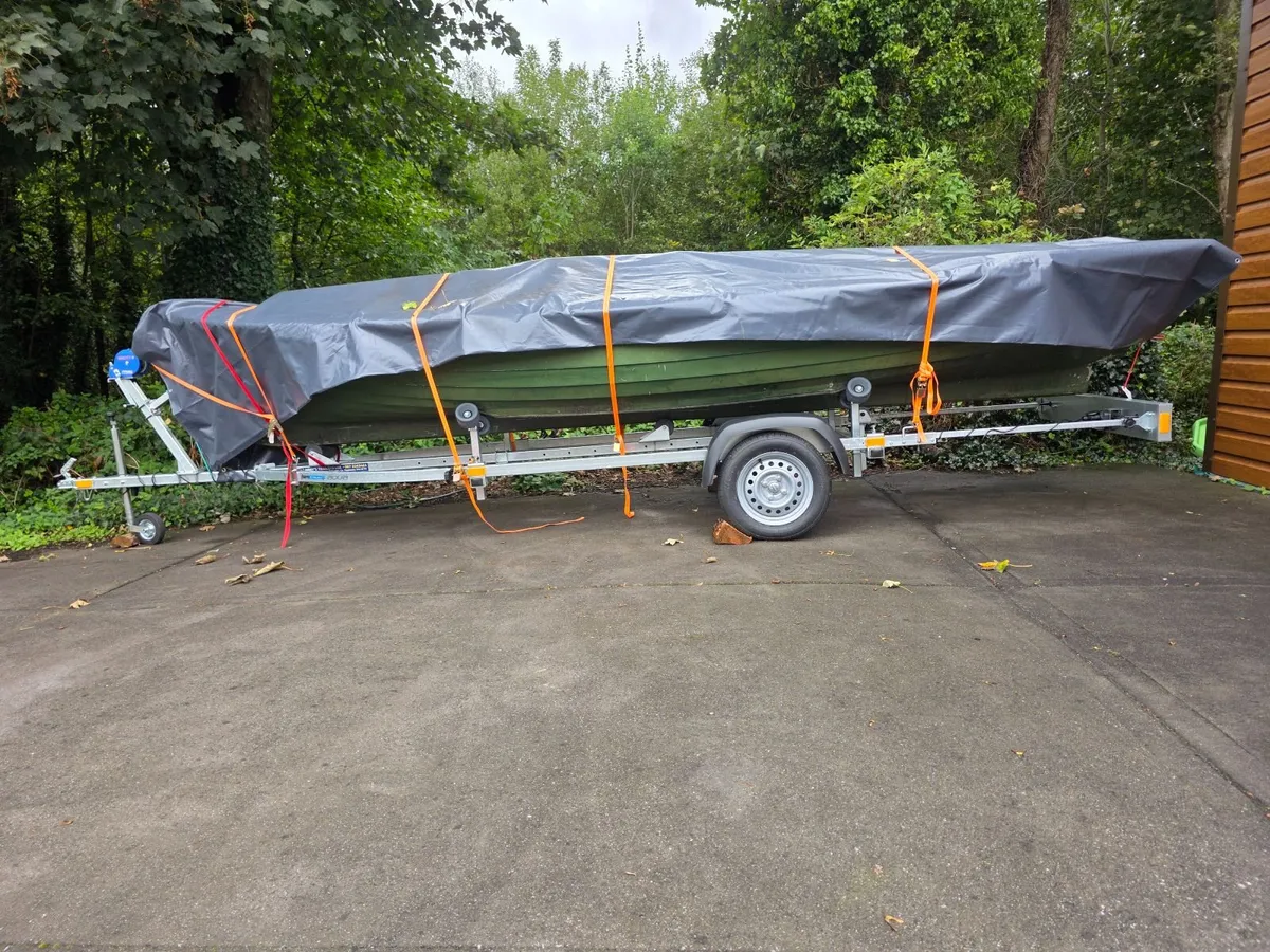19ft Lake boat, €1800 trailer, PLUS Honda 8HP - Image 1