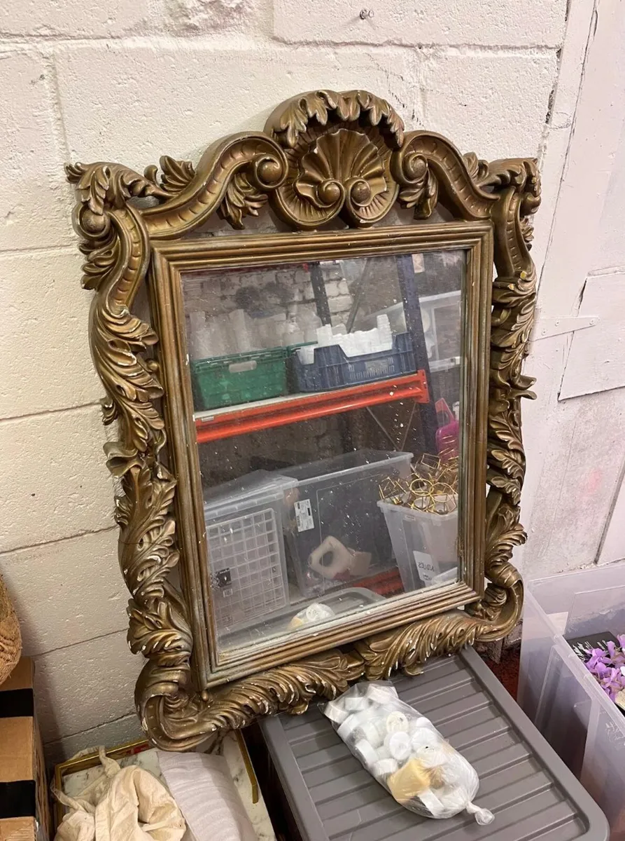 Gold Mirrors, Framed Art & Home Accessories Bundle - Image 1