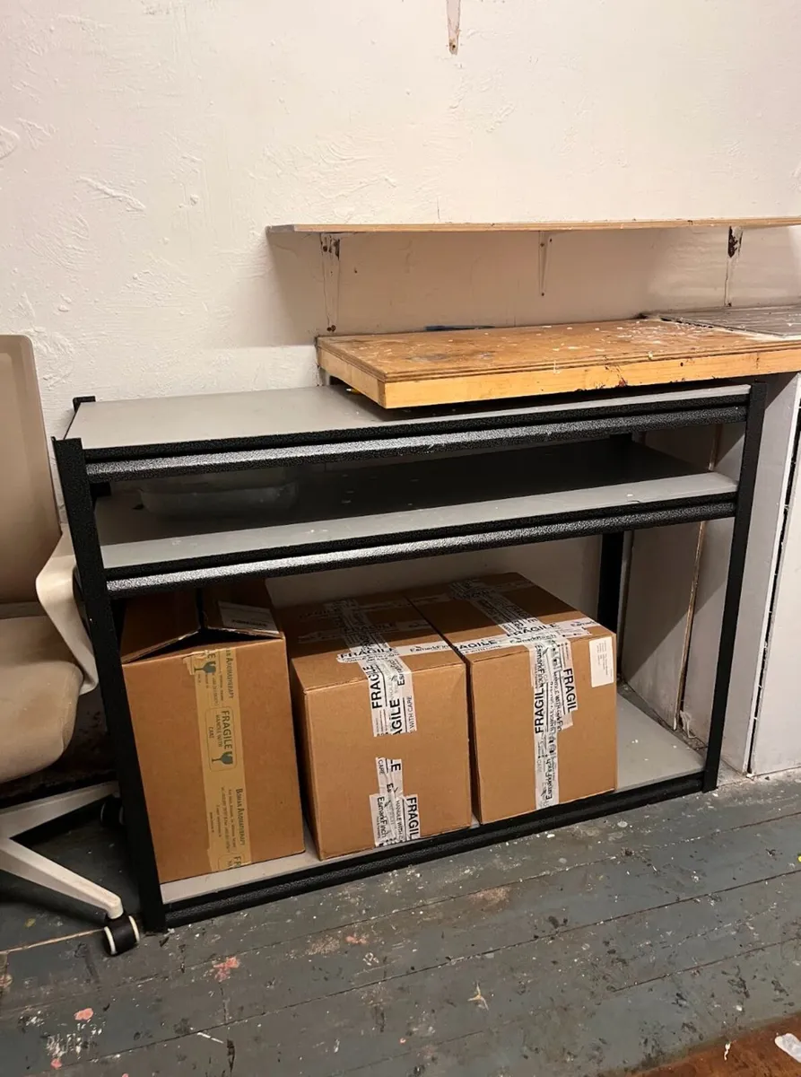 10 Large Industrial Shelving Units - Grey Steel & - Image 3