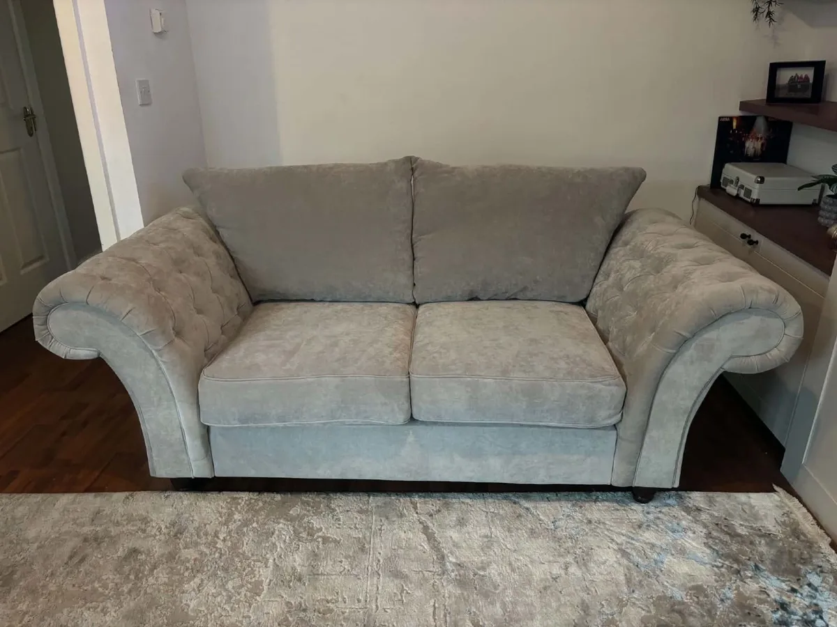 Couch 2 Seater Silver grey - Image 3