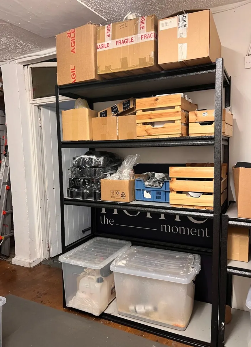 10 Large Industrial Shelving Units - Grey Steel & - Image 1