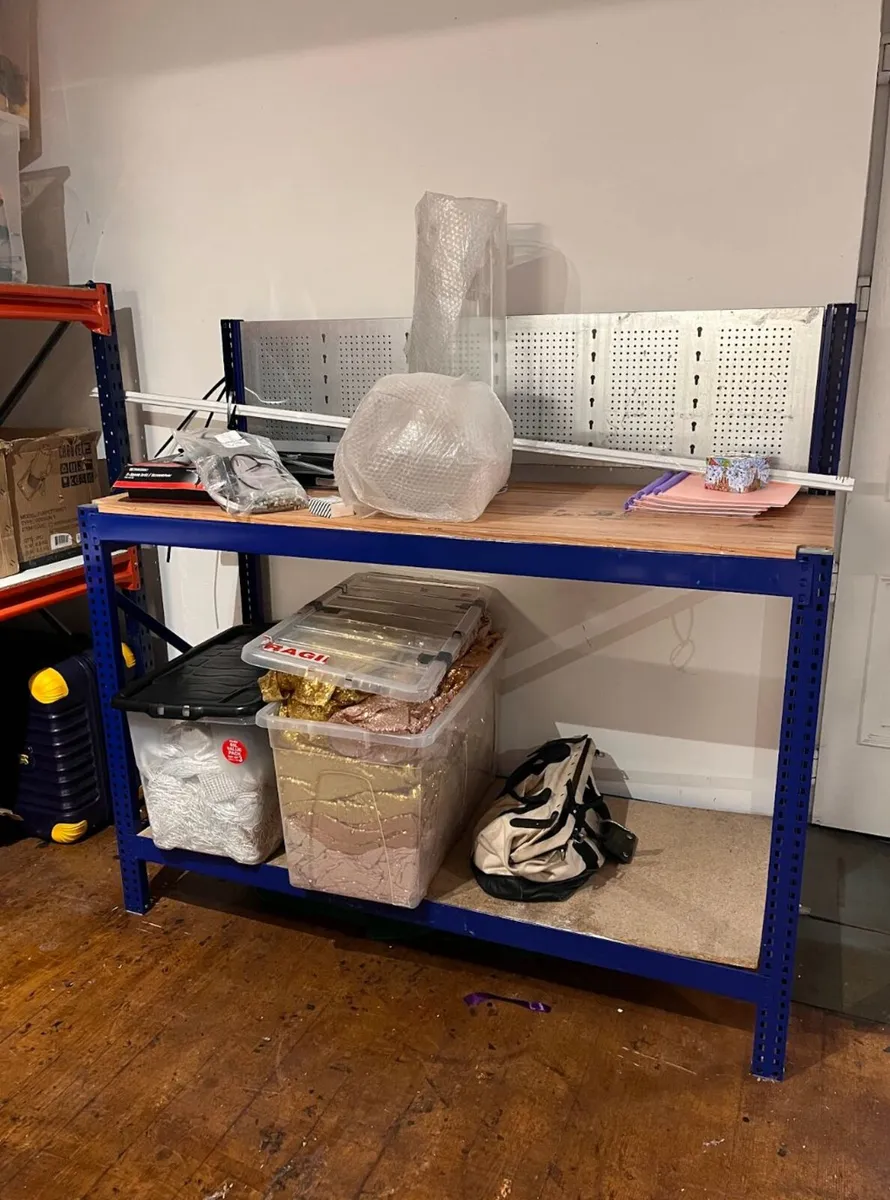 Workshop Fit-Out - Blue Racking & 3 Worktables - Image 4
