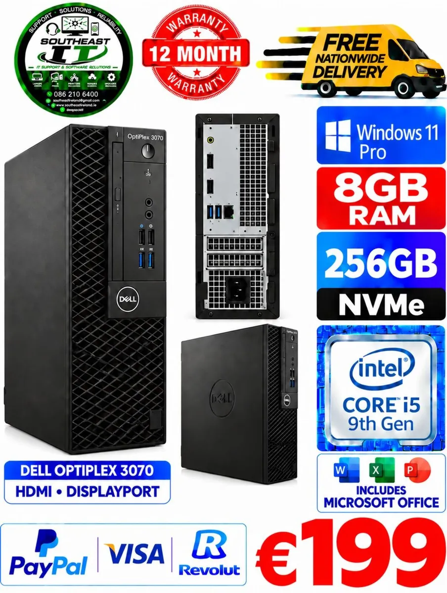 Dell i5 8gb ram 256gb nvme win 11 pc - Image 1