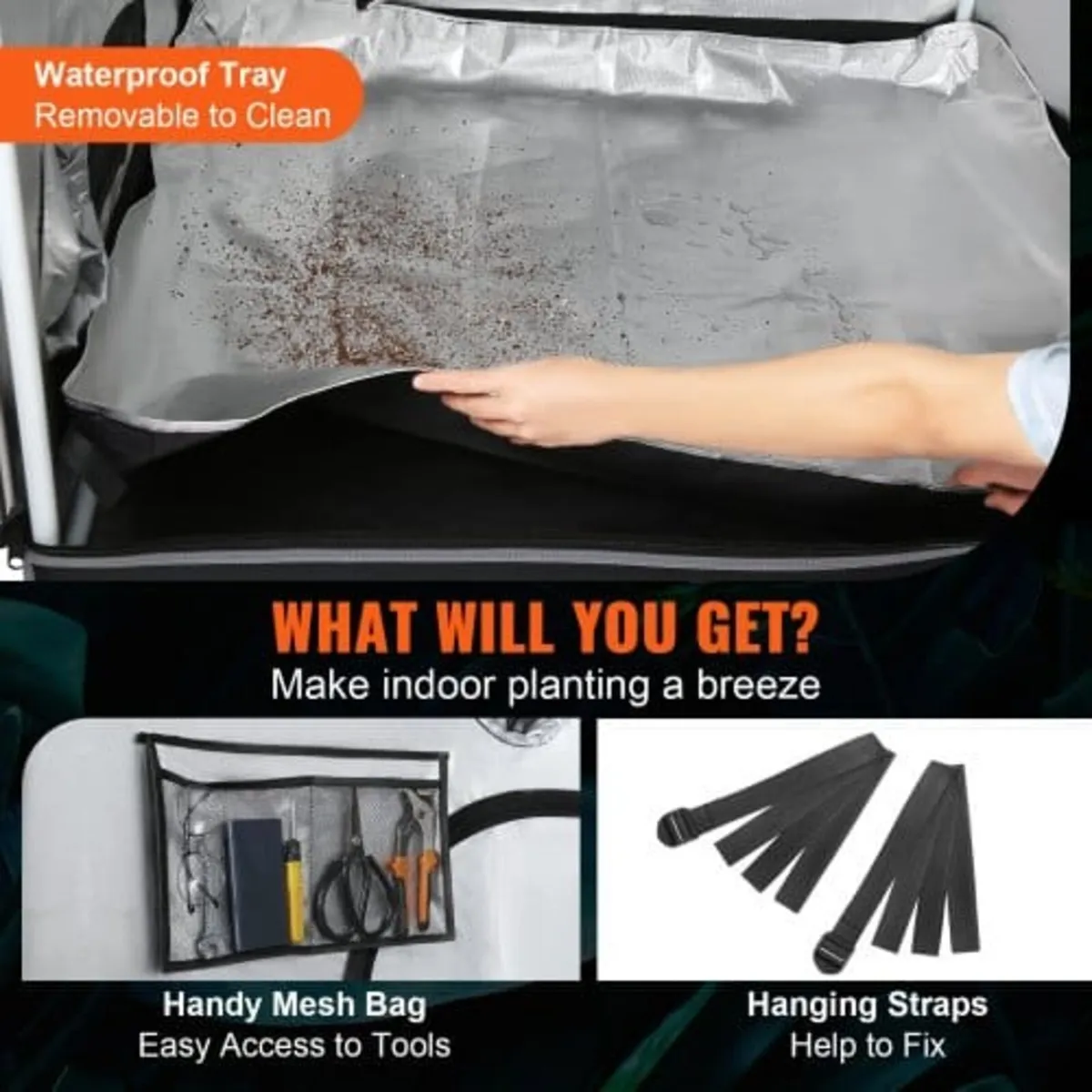 2x4 Grow Tent, 122 x 61 x 183 cm, High Reflective - Image 4