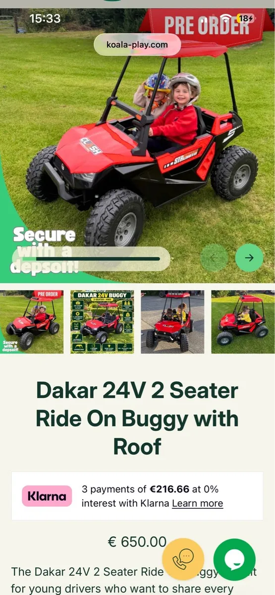 Clash XL 24V Electric Ride On Buggy - Image 4