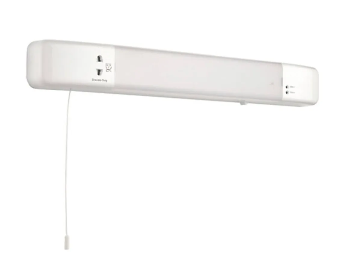 Bathroom light with shaver socket - Image 1