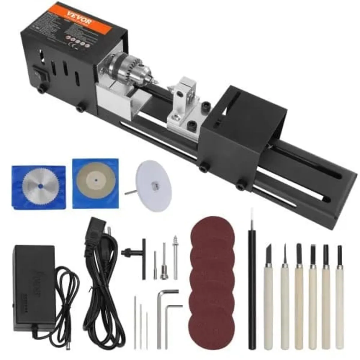 Mini Lathe Machine, 7 cm x 16 cm, 24VDC 96W Mini W - Image 1
