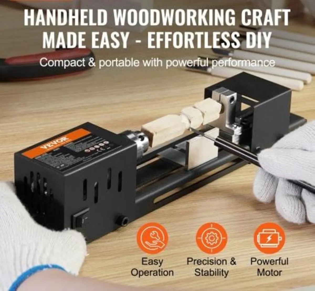Mini Lathe Machine, 7 cm x 16 cm, 24VDC 96W Mini W - Image 3