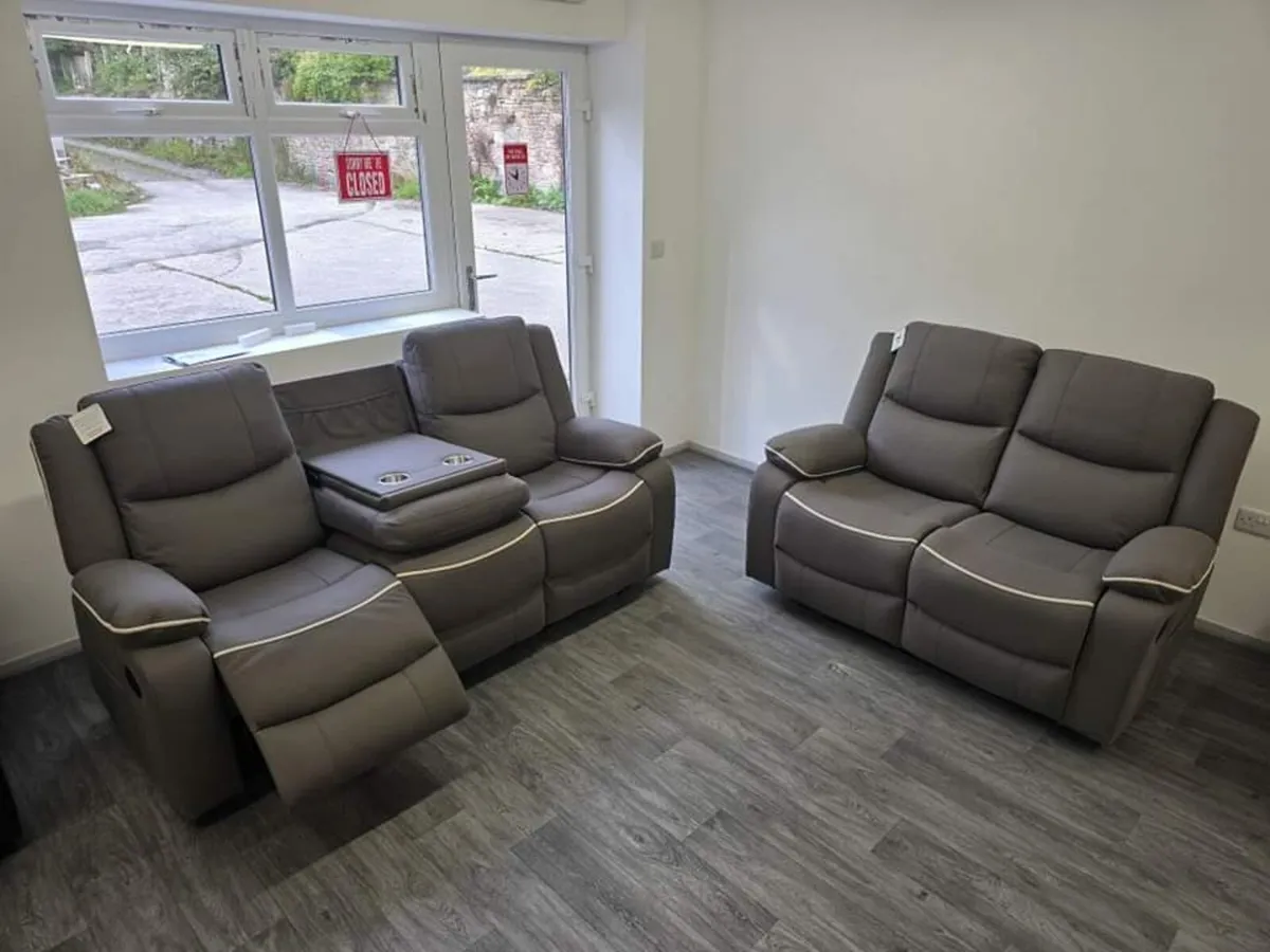 Chloe 3+2 Seater Micro Fabric Recliner Sofas - Image 2