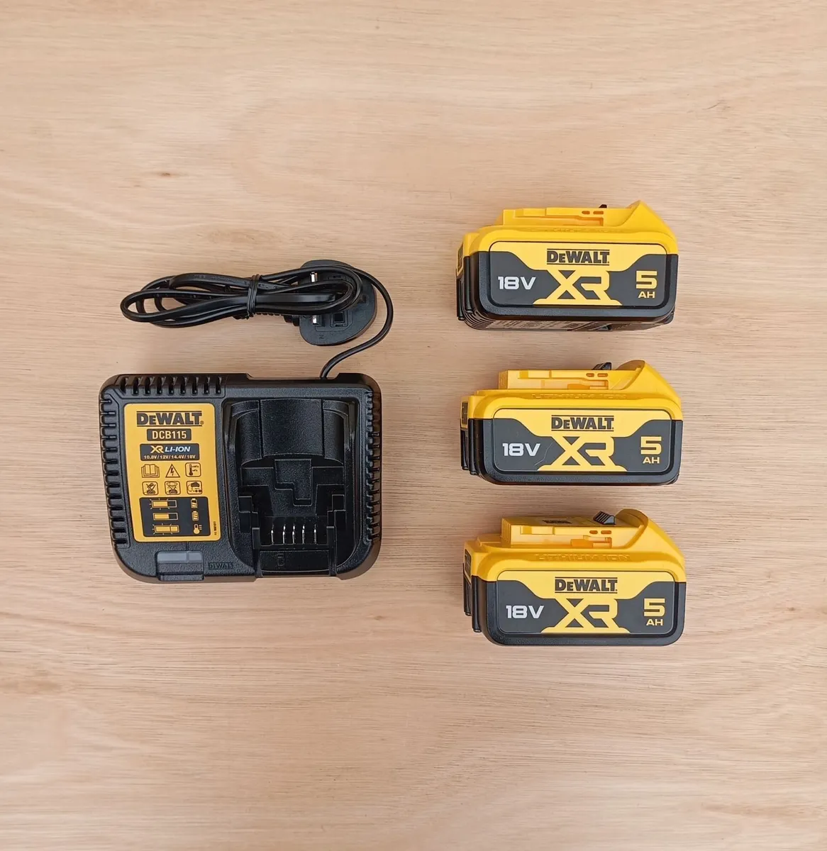 DeWalt Batteries & Charger (New) - Image 1