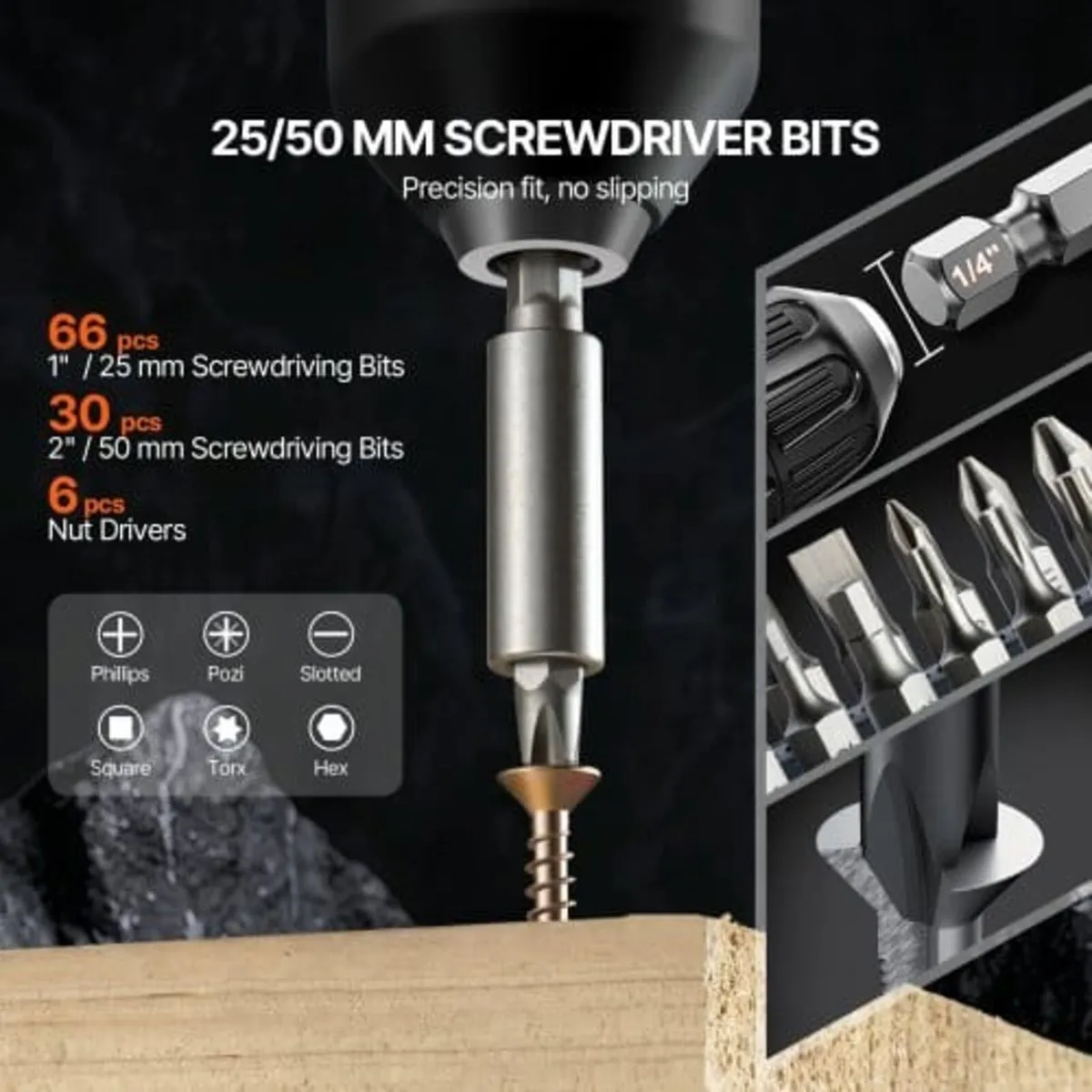 Drill Bit Set, 246 Pieces Drill and Driver Bit Set - Image 2
