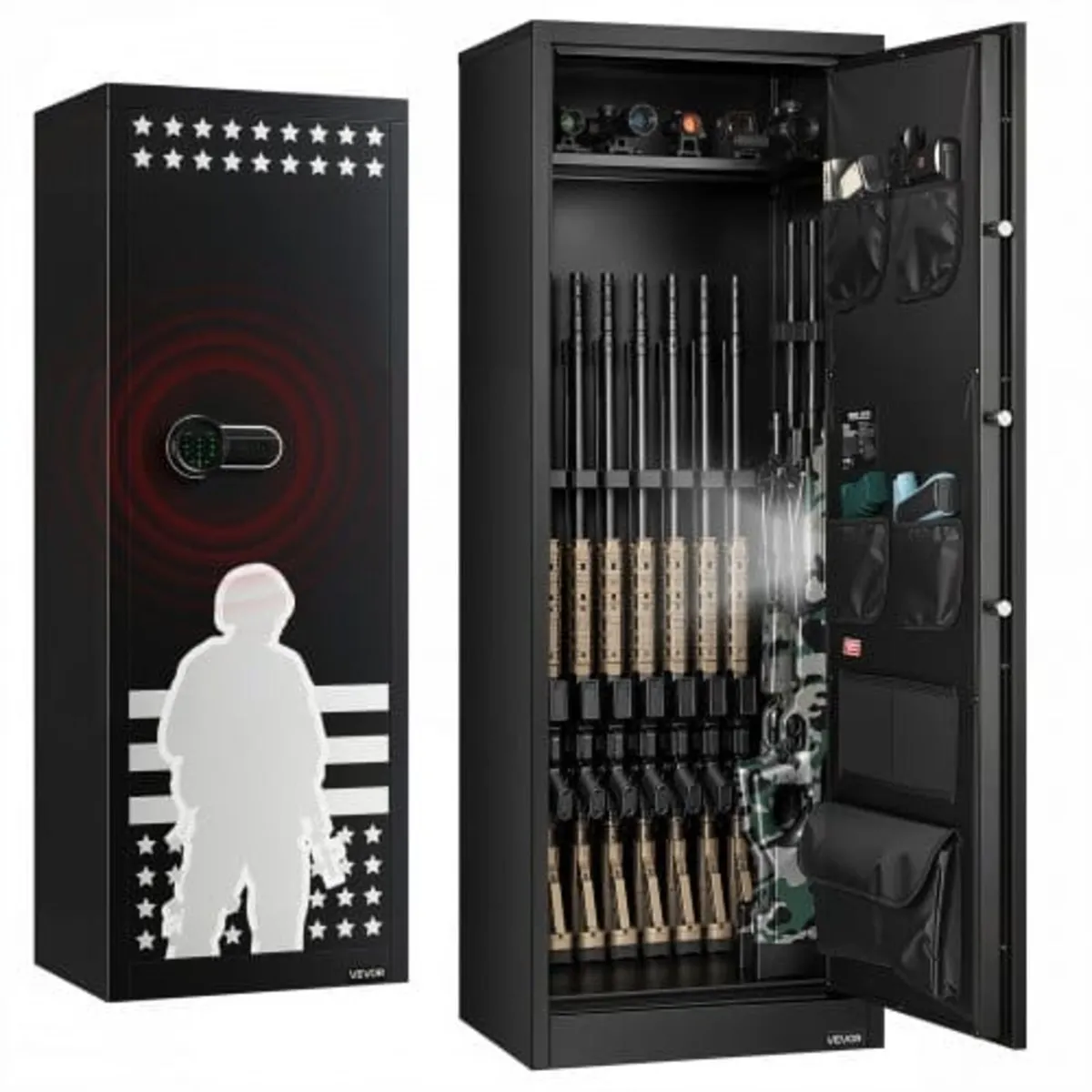 10-12 Gun Safe, Long Gun Cabinet for Rifles and Pi - Image 1
