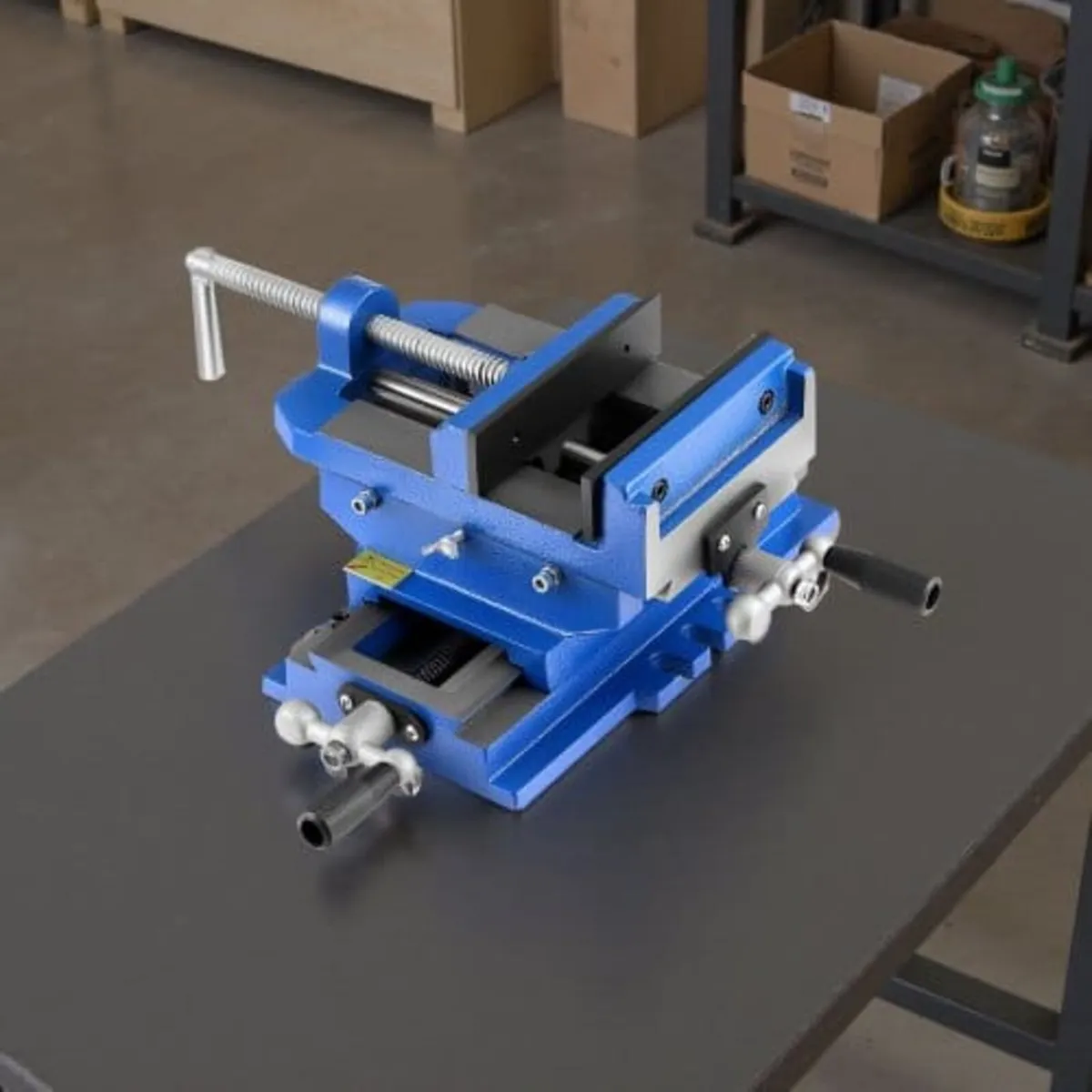 Cross Slide Drill Press Vise, 4 Inch Jaw Width, 2 - Image 4