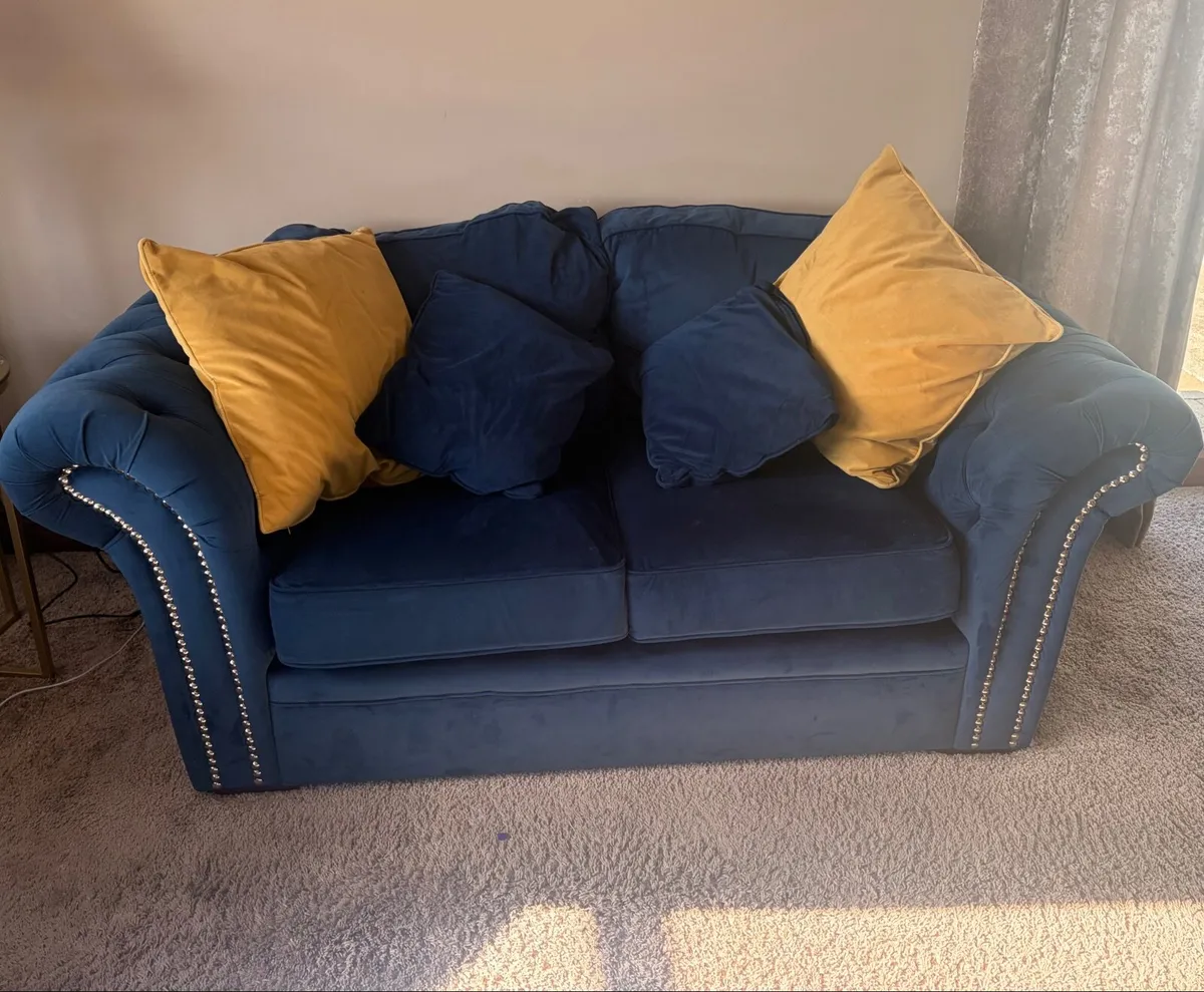 3,2 and 1 seater along with footstool - Image 1