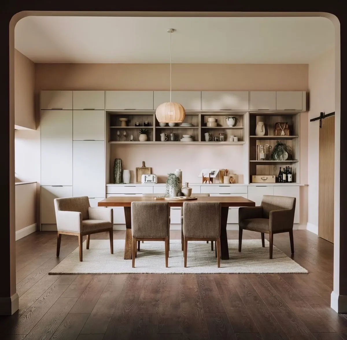 180cm All Oak Dining Table Like New - Image 4
