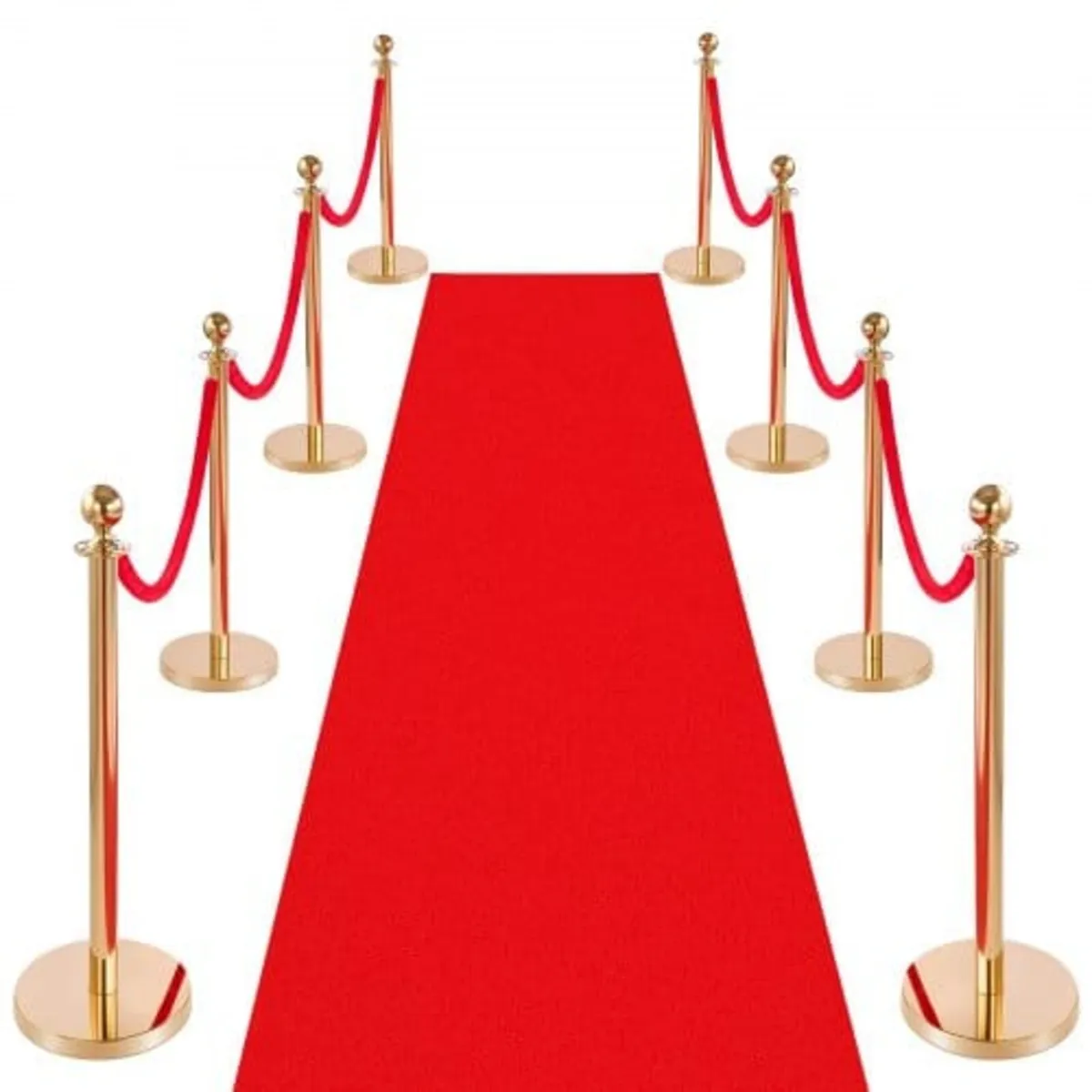 Stanchion Post, 8 Pcs Crowd Control Barrier Set wi - Image 1