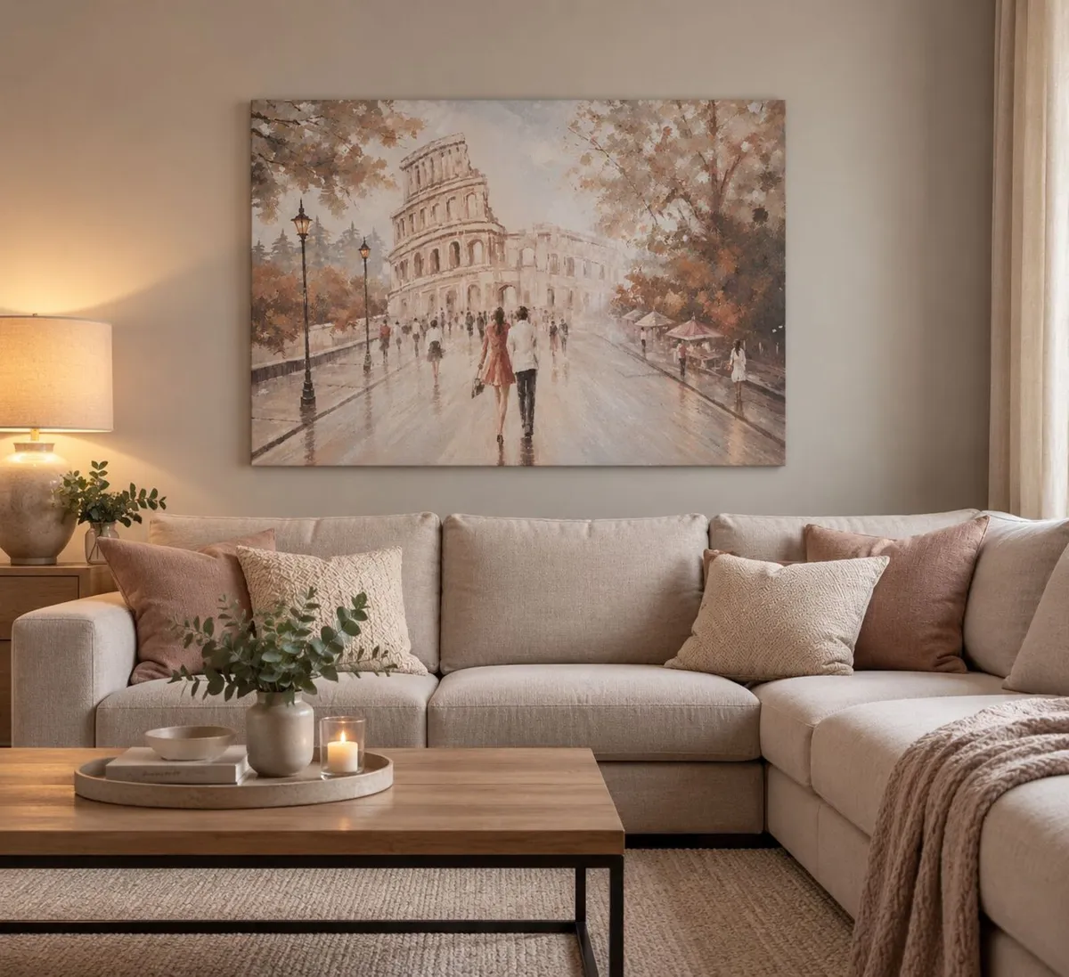 Romantic Rome Wall Art – 80 x 60 cm - Image 1
