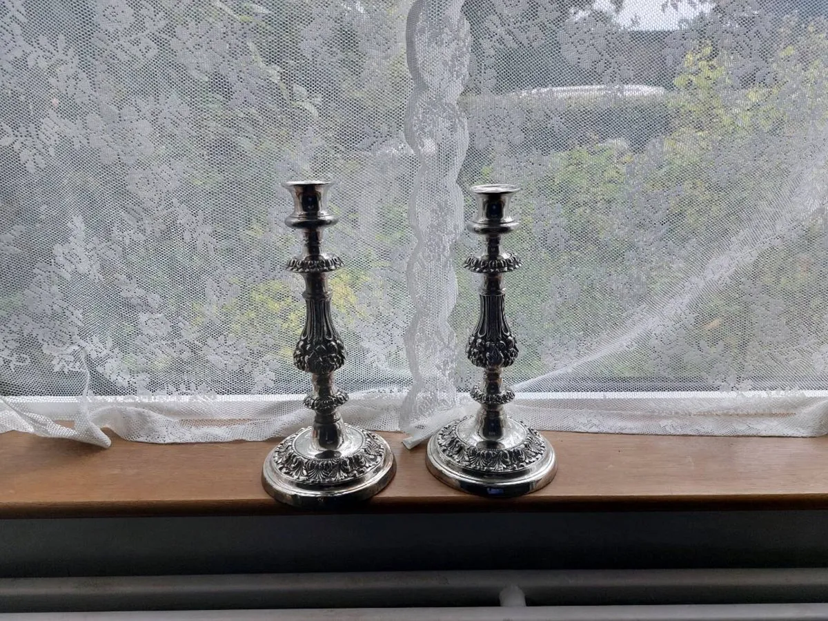 Candelabras Matching pair, Silver plated - Image 3