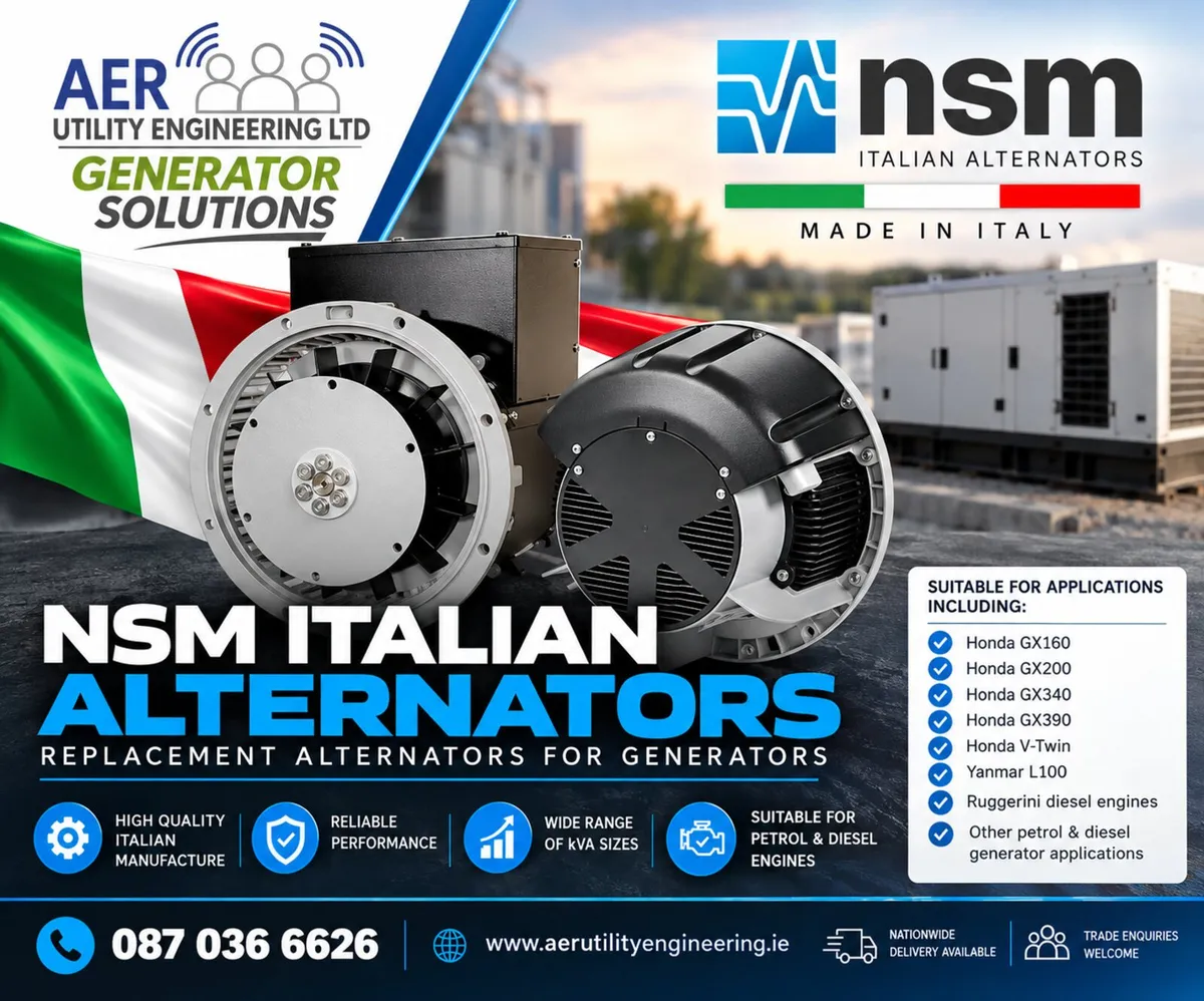 NSM Italian Generator Alternators  Petrol & Diesel - Image 1