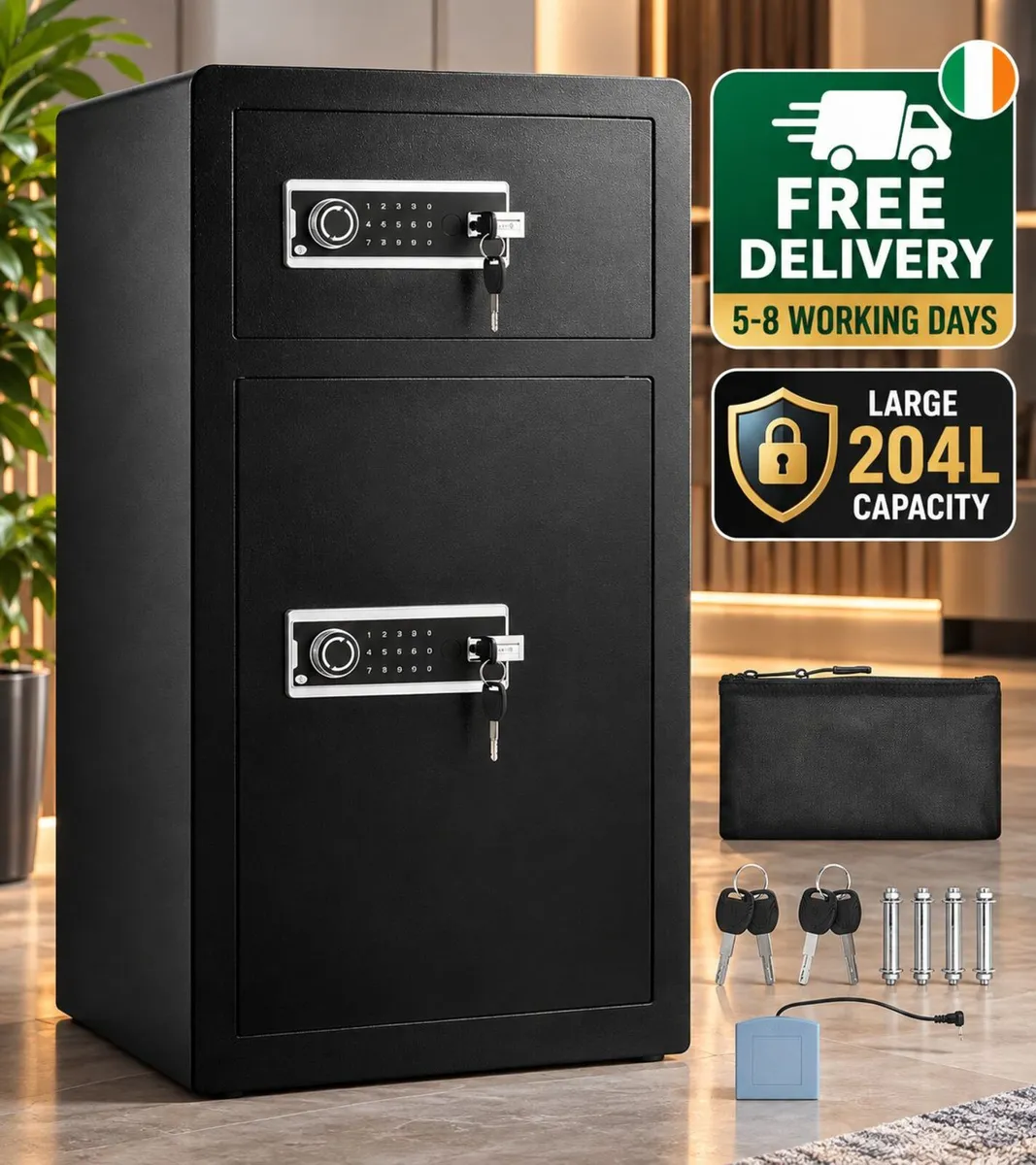 204L Large Dual Door Digital Security Safe - Image 1