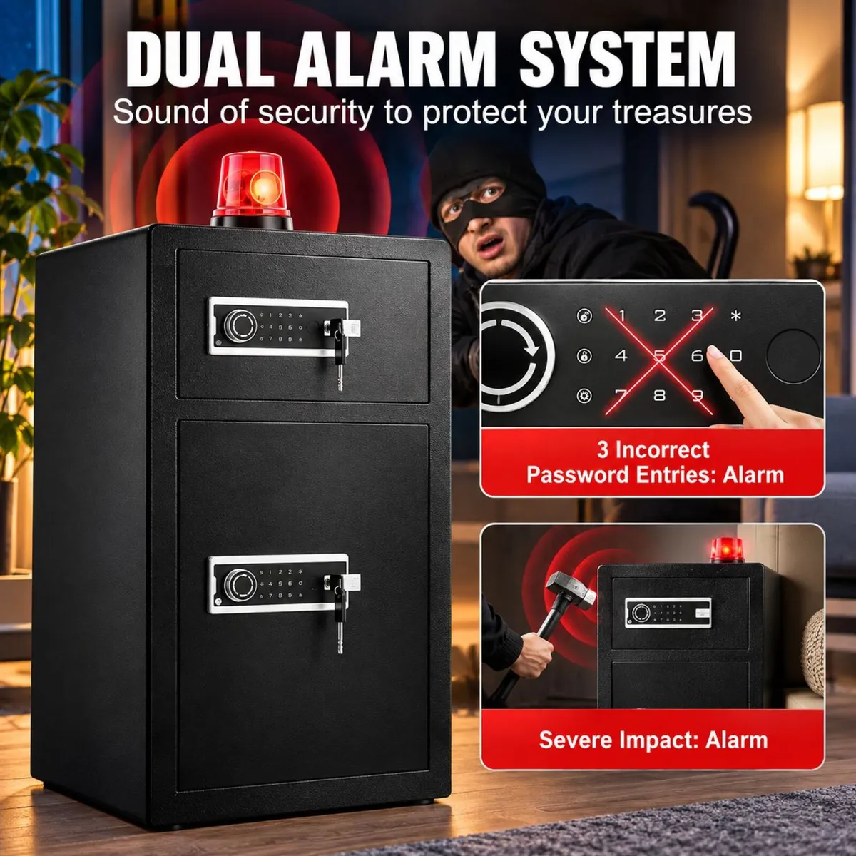 204L Large Dual Door Digital Security Safe - Image 3