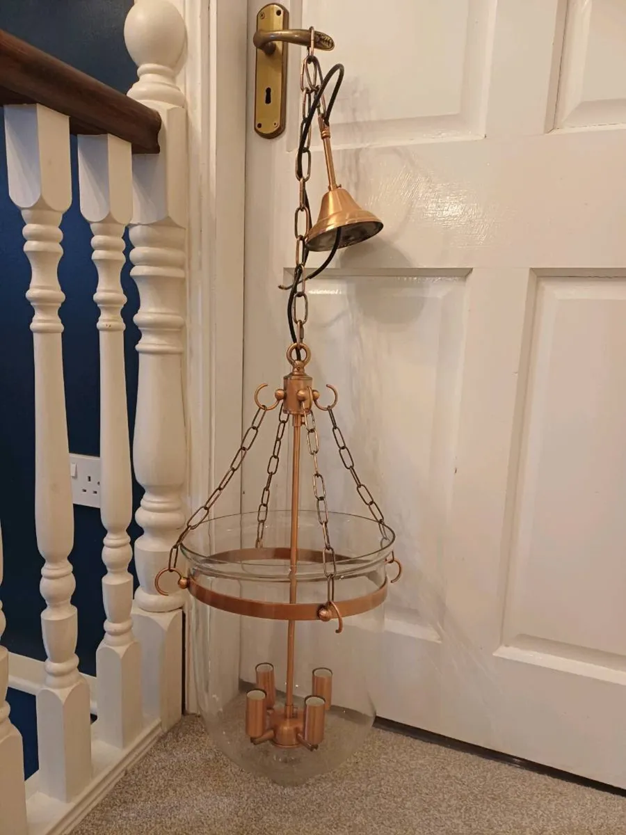 Copper Bell Jar Lantern Light - Image 3