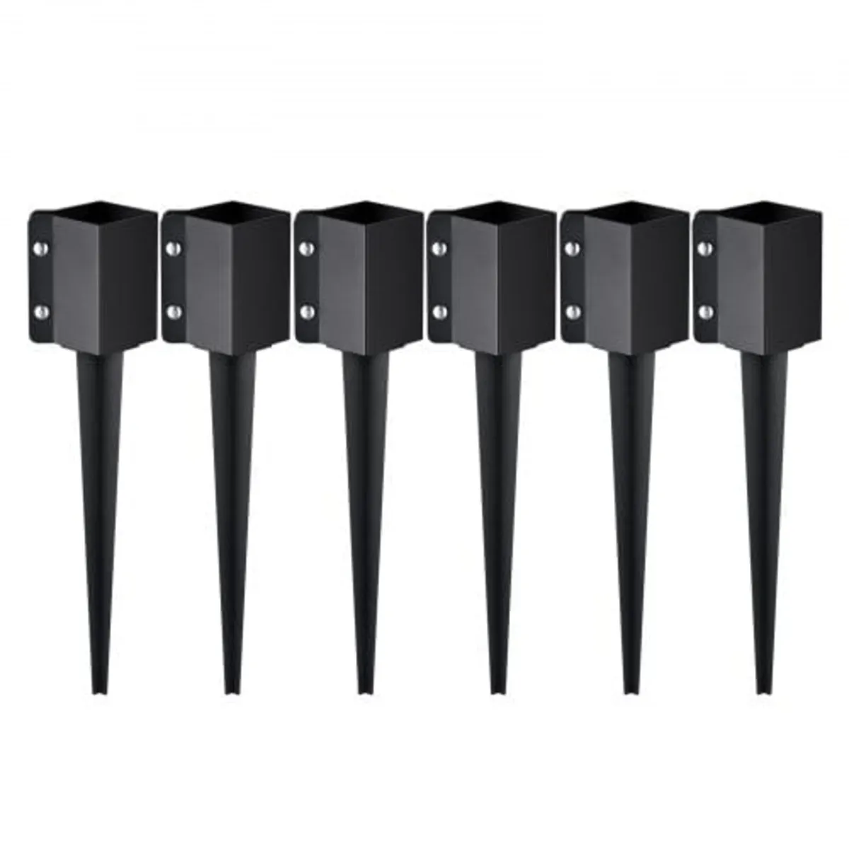 Fence Post Anchor Ground Spike, 6 Pack 24 x 4 x 4 - Image 1