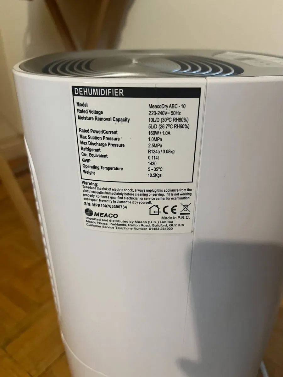 MeacoDry ABC 10L Dehumidifier - Image 4
