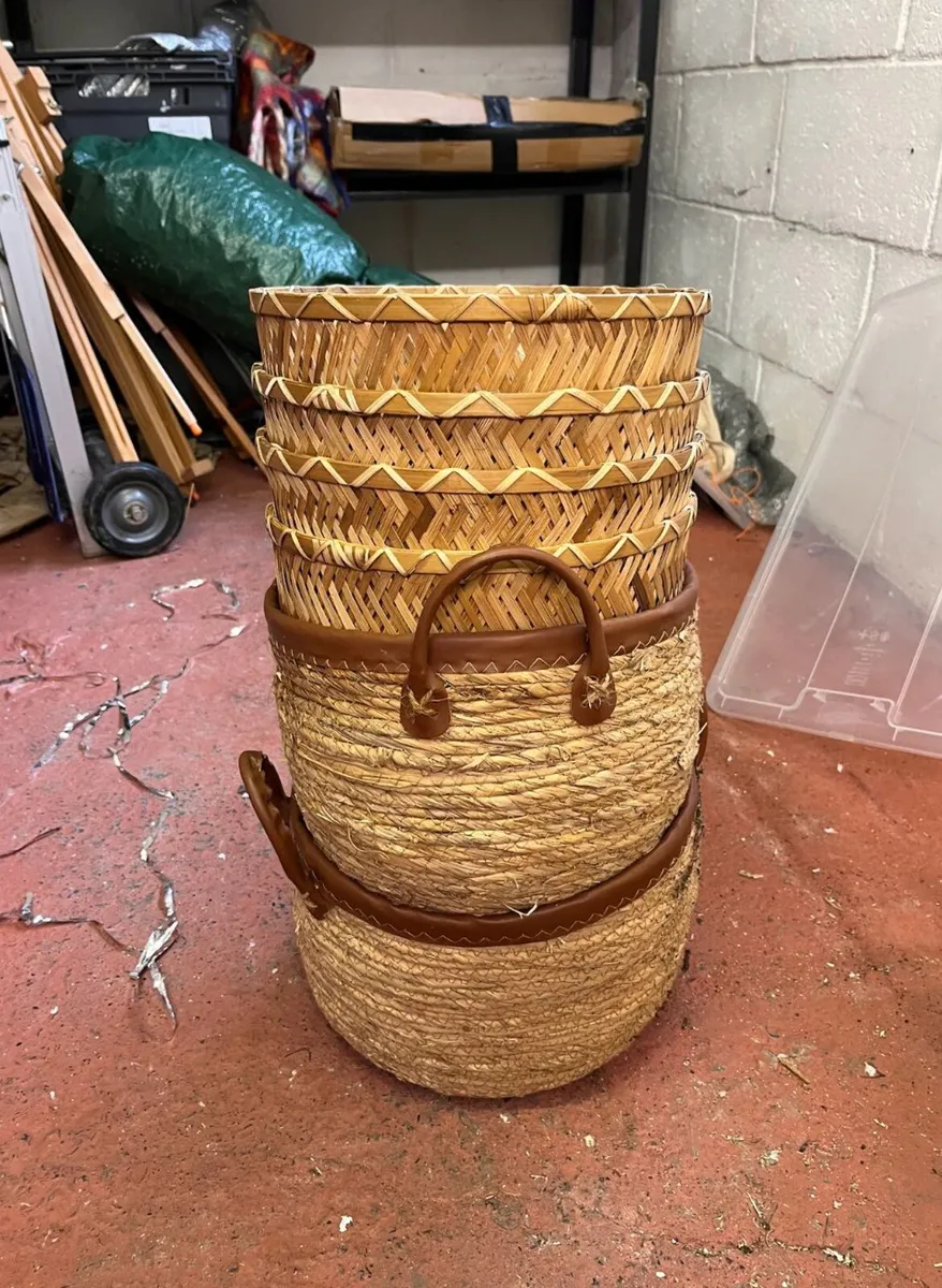 Rustic Styling Lot - Baskets, Crates & Wooden Prop - Image 1