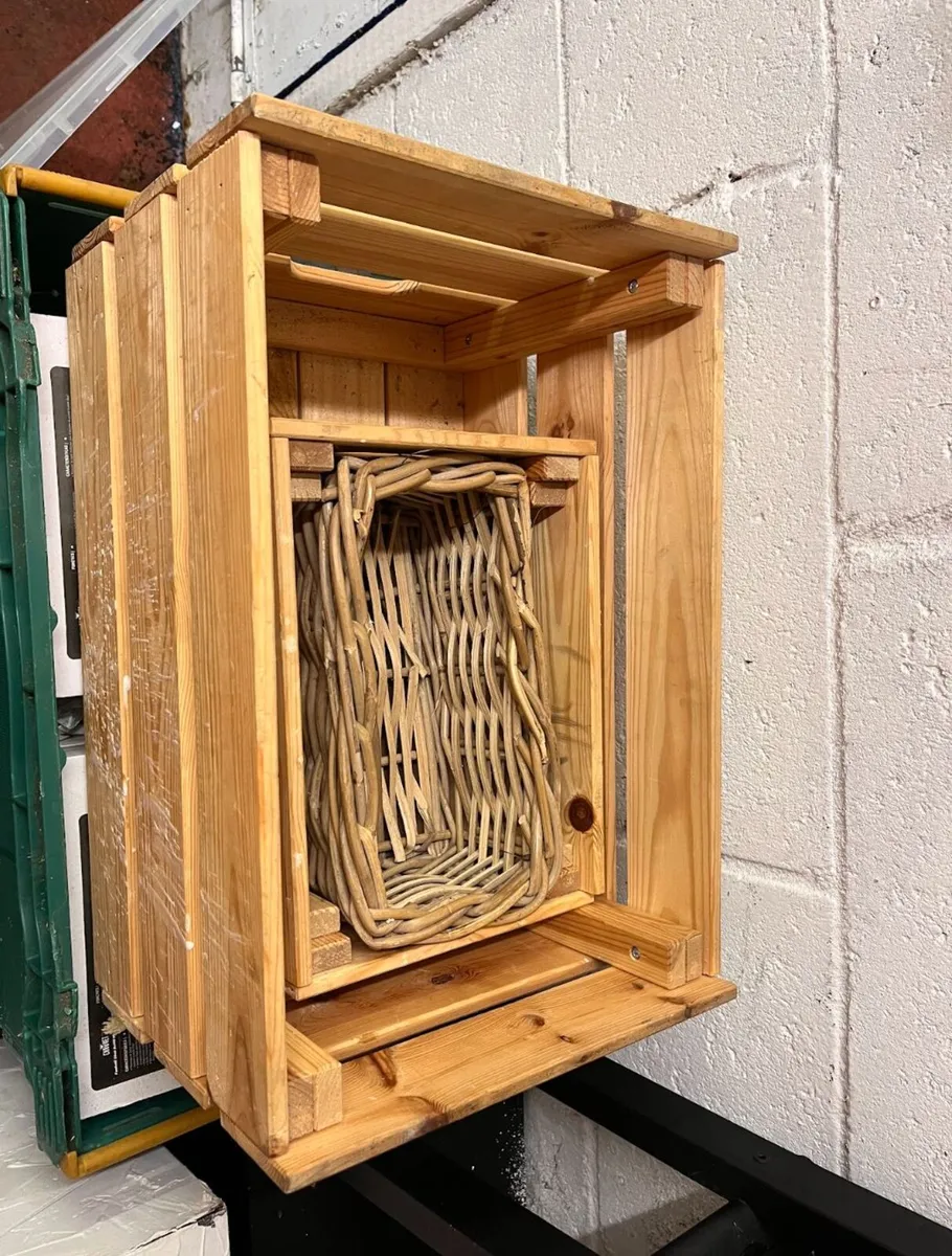 Rustic Styling Lot - Baskets, Crates & Wooden Prop - Image 3