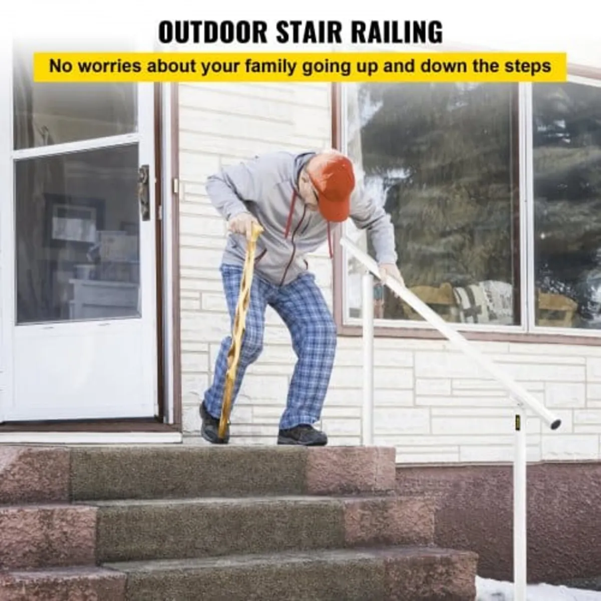 Stair Railing Kit, 152.4 cm Handrails for Outdoor - Image 4