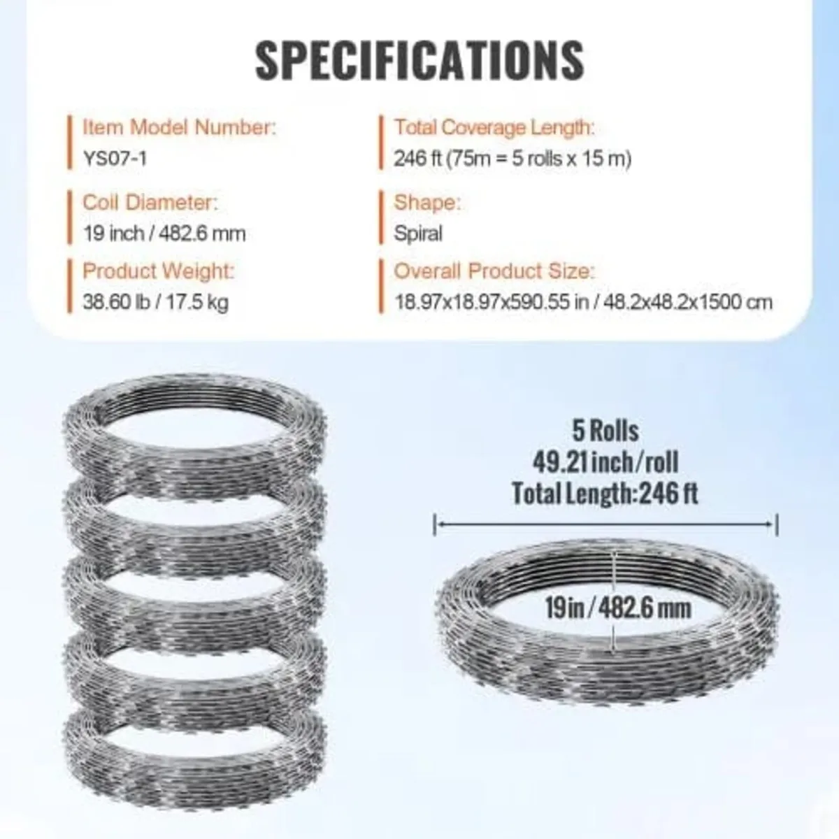 Razor Wires, 75 m Razor Barbed Wire, 5 Rolls Razor - Image 4