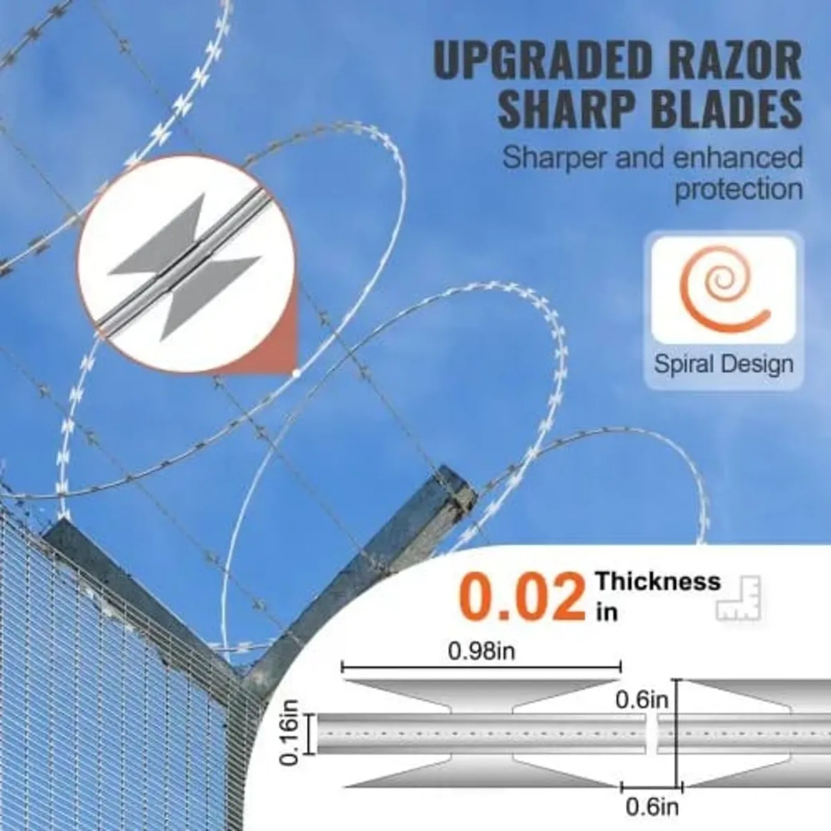 Razor Wires, 75 m Razor Barbed Wire, 5 Rolls Razor - Image 3
