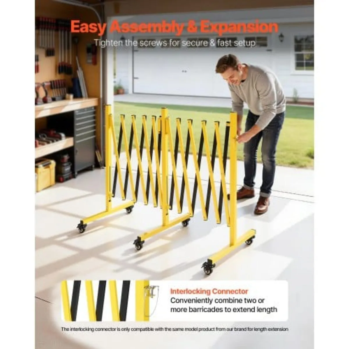 Double Expandable Barricades, 5.46m Industrial Saf - Image 4