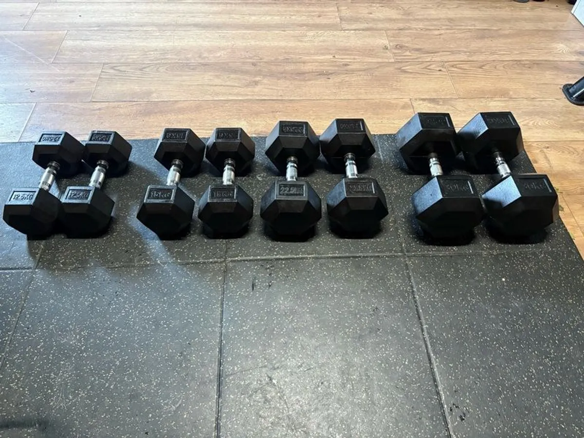 Rubber Hex Dumbbell Set!!! - Image 2