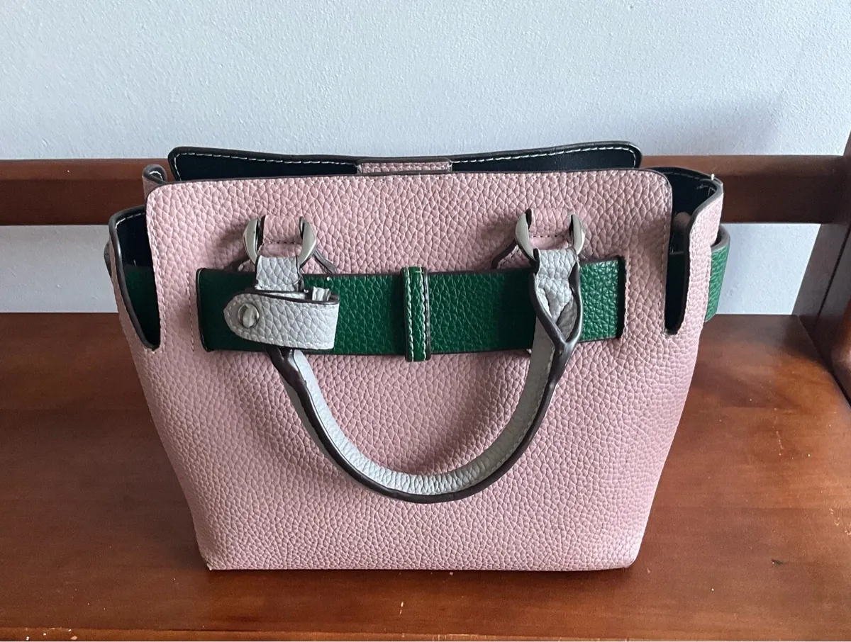 Small Pink & Green Handbag - Image 2