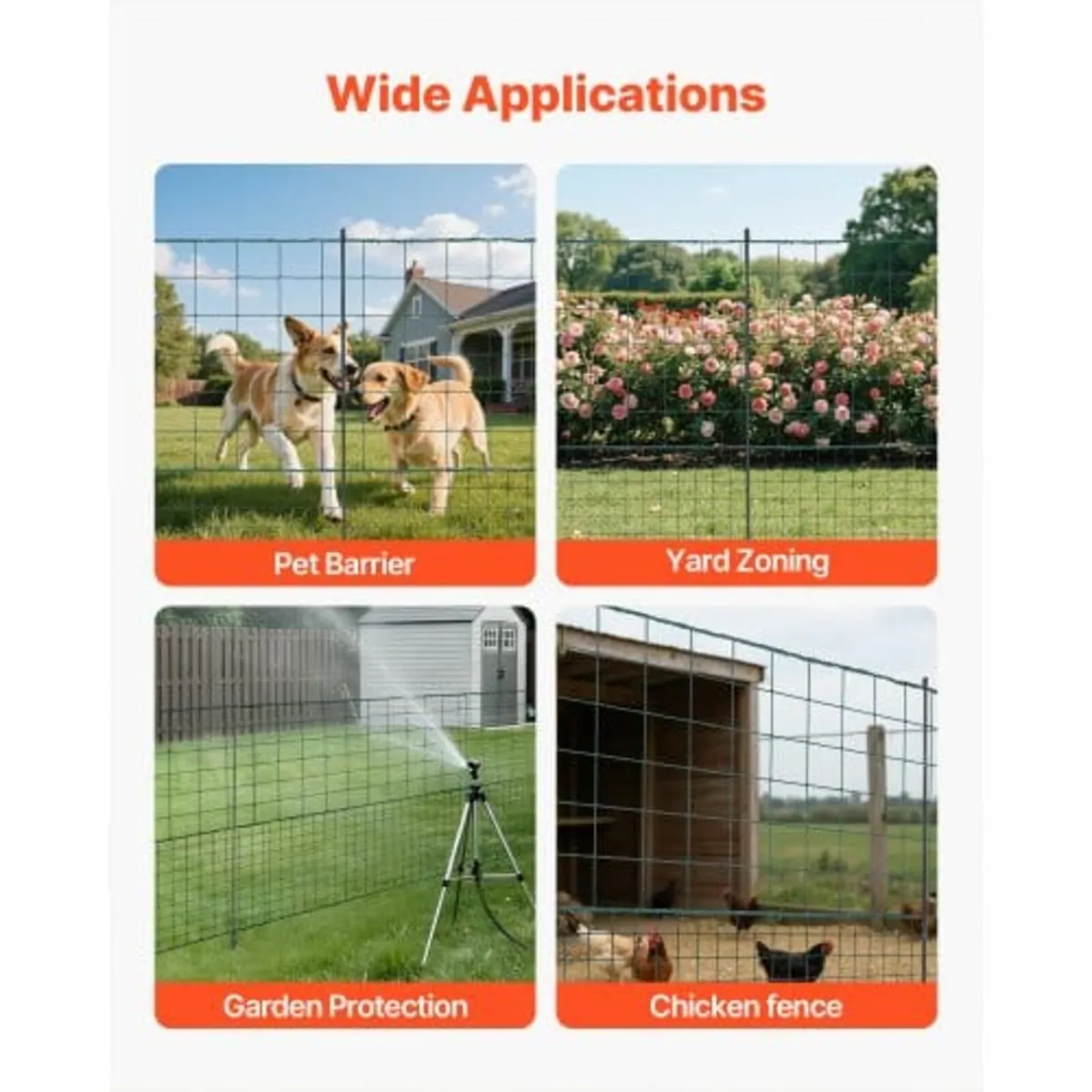 Temporary Fence with Posts, 1.05 x 50m Plastic Mes - Image 2