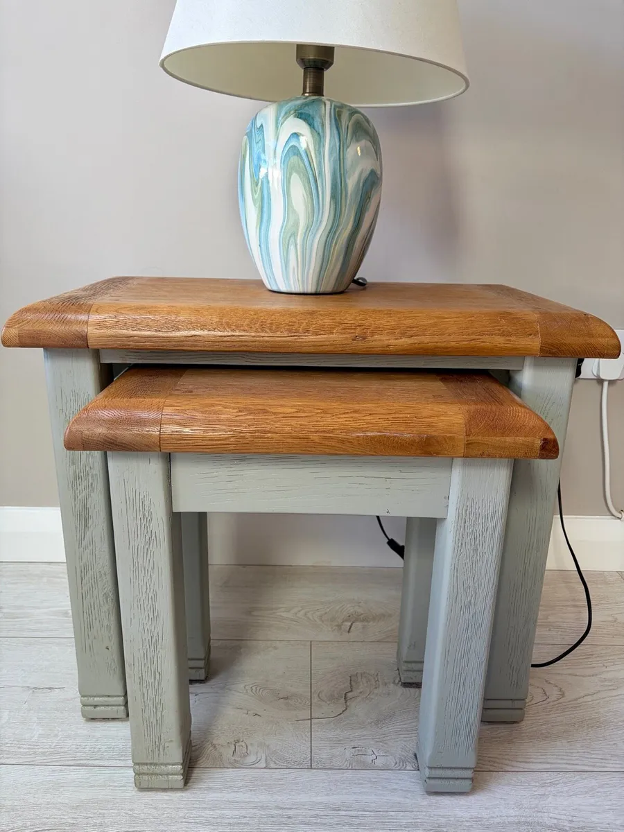 Danube Sold oak set of 2 tables - Image 1
