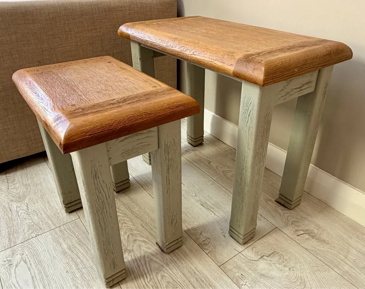 Danube Sold oak set of 2 tables - Image 4