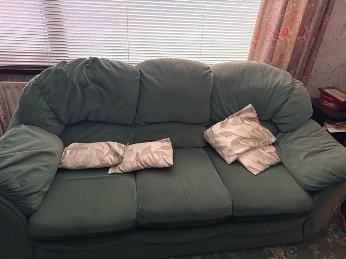 3 seater Sofa and 1 chair - Image 1