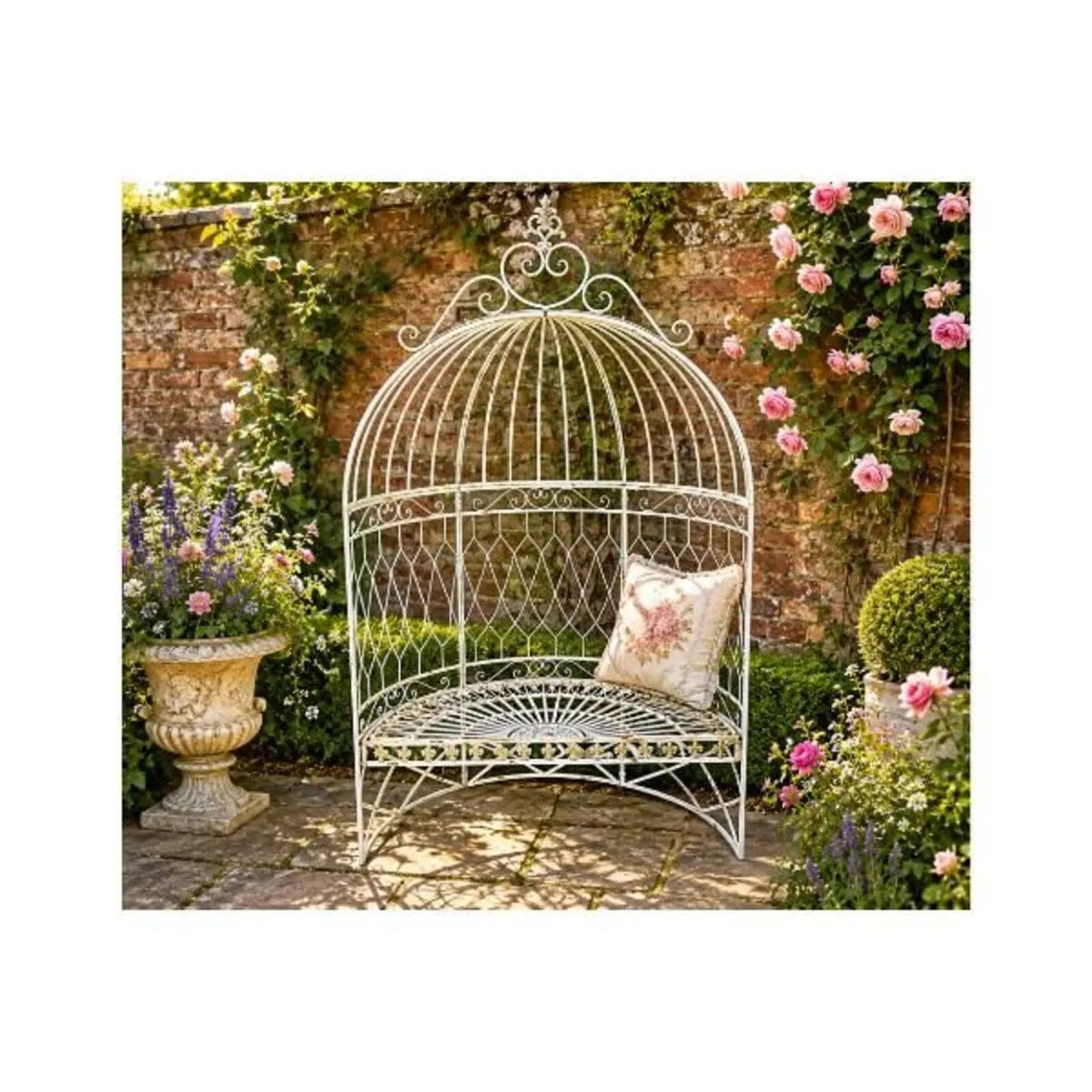 Rustic Arch Bench D11687 - Image 2